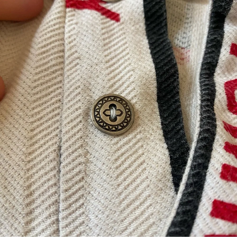 Vintage Tommy Hilfiger Rugby Polo Shirt All Over Graphics Men’s Large 80’s 90’s - Picture 5 of 10